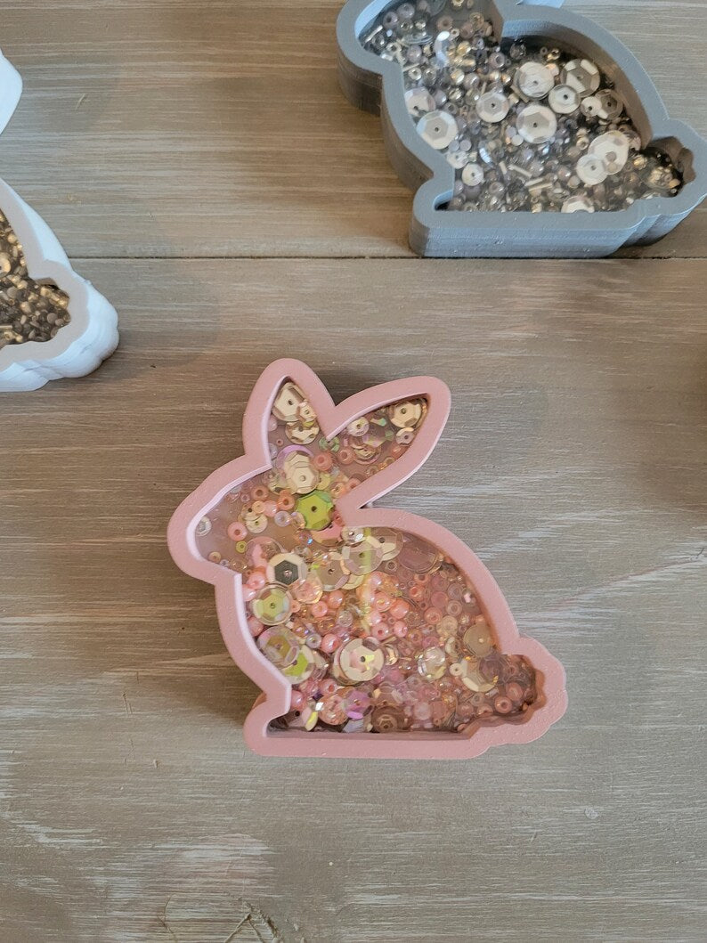 Easter Bunny Spring Mini Sprinkle Shaker Sign