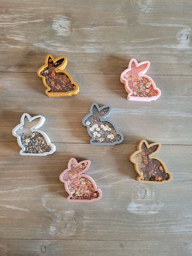 Easter Bunny Spring Mini Sprinkle Shaker Sign