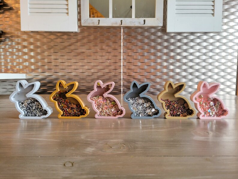 Easter Bunny Spring Mini Sprinkle Shaker Sign