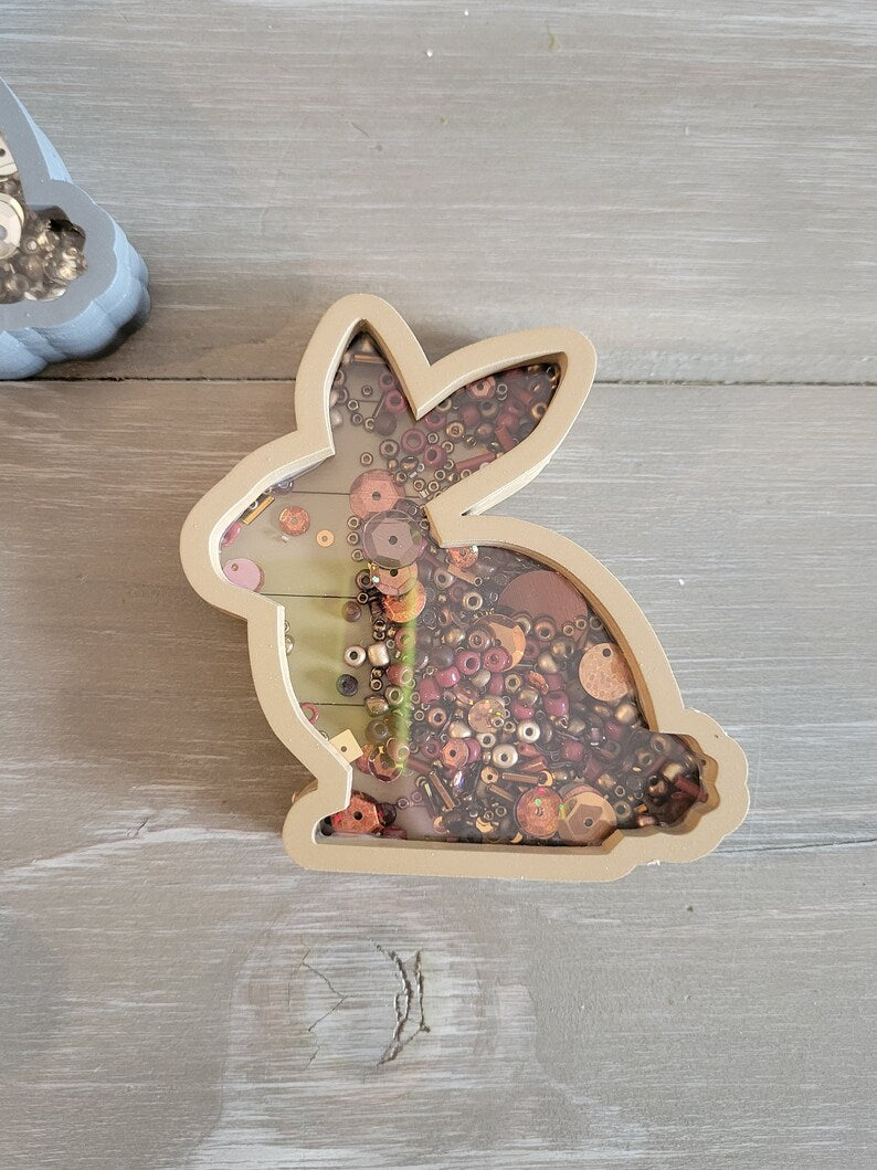 Easter Bunny Spring Mini Sprinkle Shaker Sign