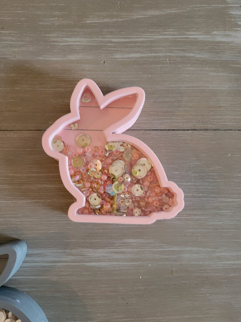 Easter Bunny Spring Mini Sprinkle Shaker Sign