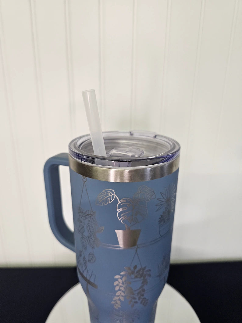 40 oz Tumbler Plants Engraved Full Wrap