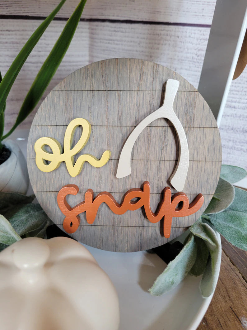 Thanksgiving Fall Autumn Tiered Tray Wood Sign Set Bundle-Four pieces in FULL SET PURCHASE (decor, tray and props not included)