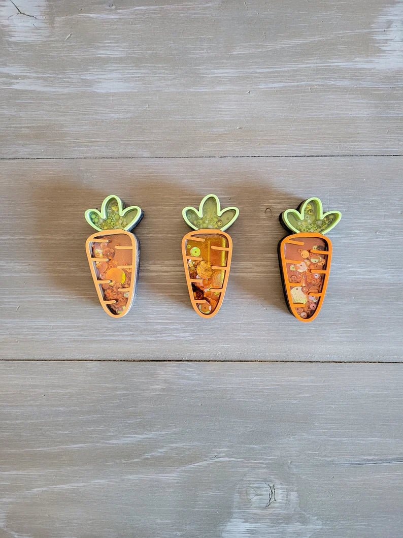 Carrot Easter Spring Mini Sprinkle Shaker Sign