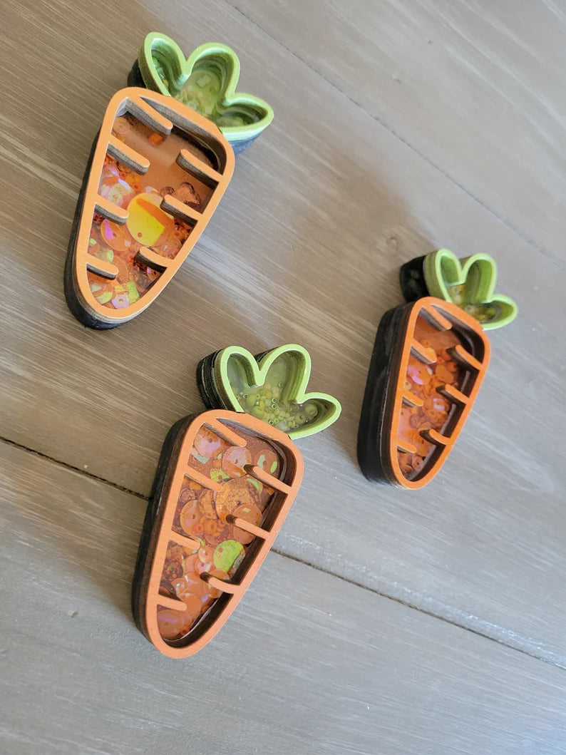 Carrot Easter Spring Mini Sprinkle Shaker Sign