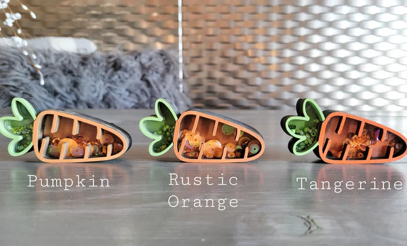 Carrot Easter Spring Mini Sprinkle Shaker Sign