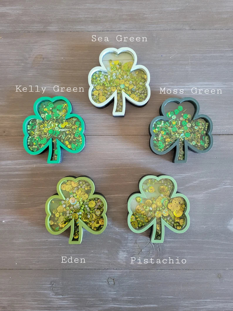 Clover Shamrock St Patty's Day Mini Sprinkle Shaker Sign