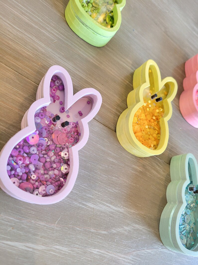 Easter Bunny Peeps Spring Mini Sprinkle Shaker Sign