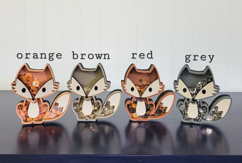 Fox Mini Sprinkle Shaker Sign