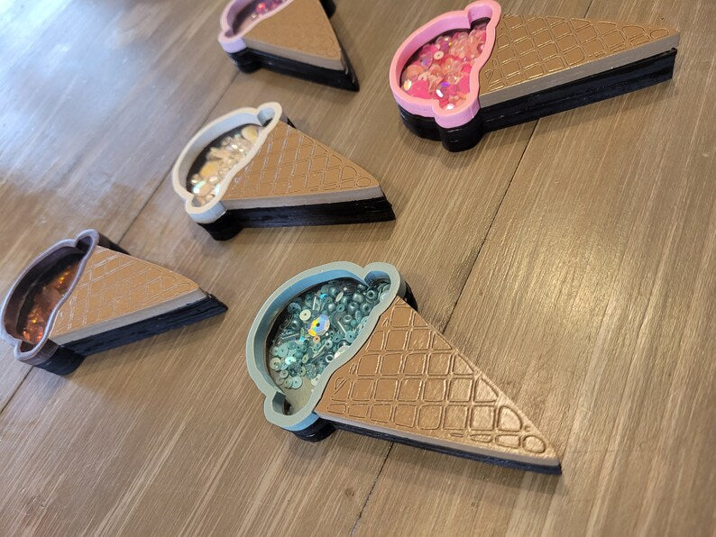 Ice Cream Cone Mini Sprinkle Shaker Sign