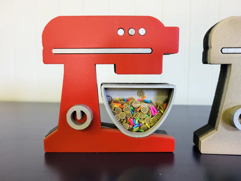 Kitchen Stand Mixer Kitchenaid Style with Cookie M&M and Sprinkles Mini Sprinkle Shaker Sign
