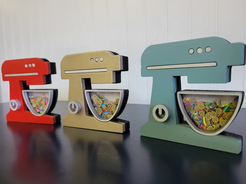 Kitchen Stand Mixer Kitchenaid Style with Cookie M&M and Sprinkles Mini Sprinkle Shaker Sign