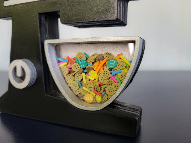 Kitchen Stand Mixer Kitchenaid Style with Cookie M&M and Sprinkles Mini Sprinkle Shaker Sign