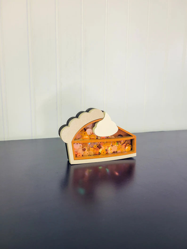 Pumpkin Pie Slice Fall Autumn Mini Sprinkle Shaker Sign