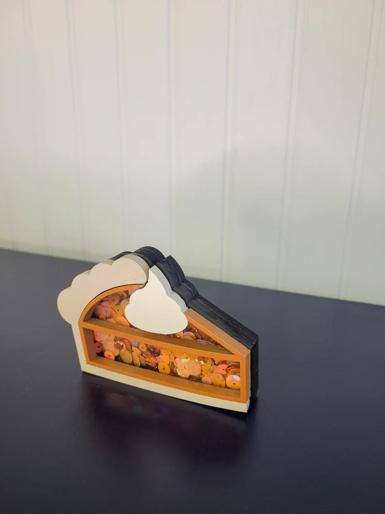 Pumpkin Pie Slice Fall Autumn Mini Sprinkle Shaker Sign
