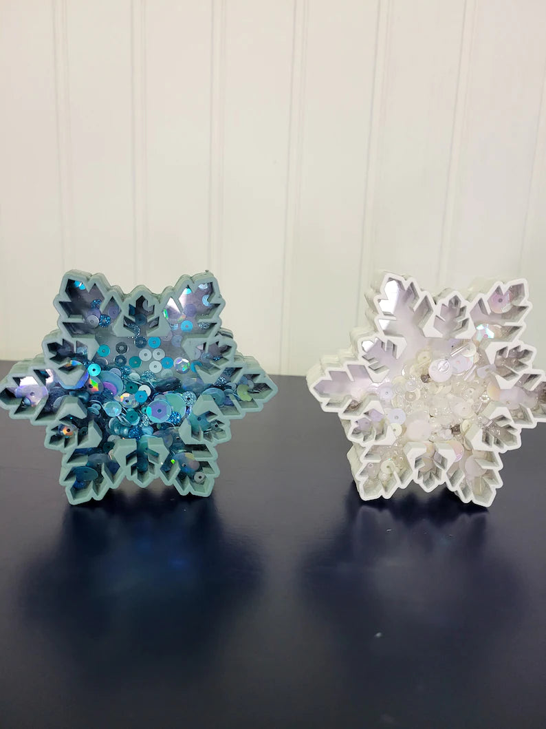 Snowflake Mini Sprinkle Shaker Sign