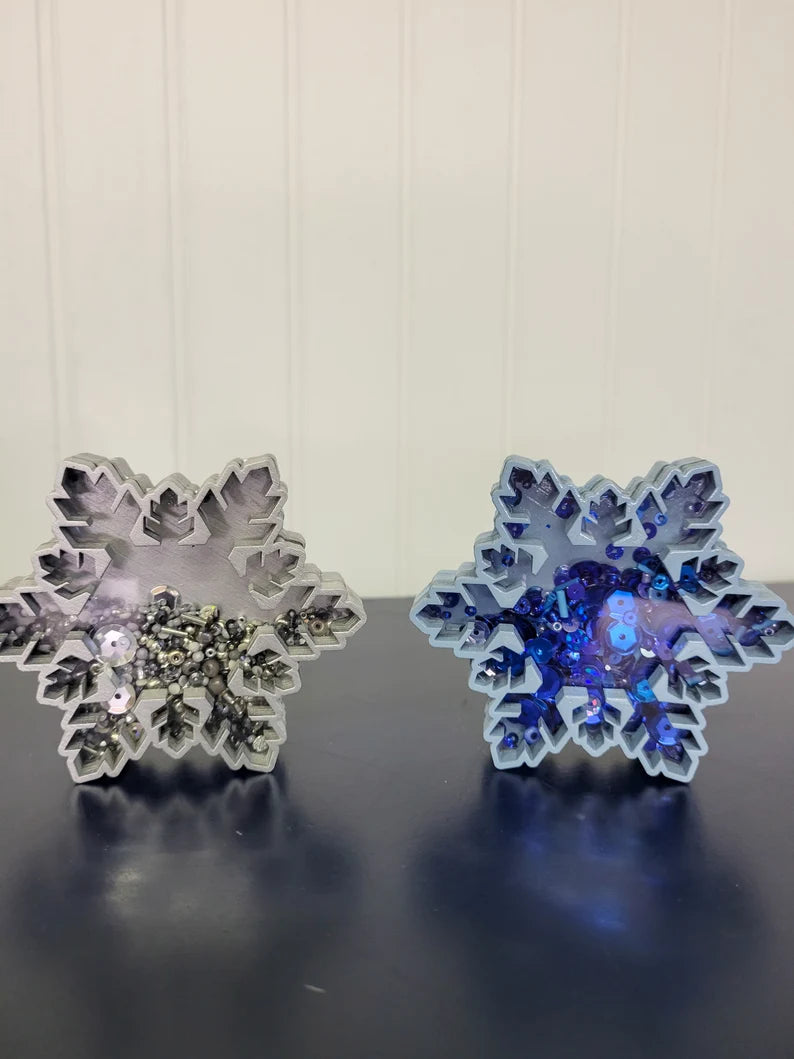 Snowflake Mini Sprinkle Shaker Sign