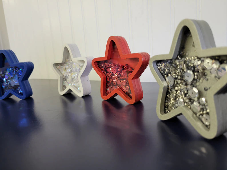 Star 4th of July Independence Day Mini Sprinkle Shaker Sign