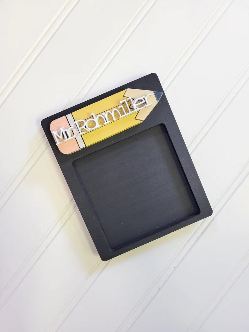 Teacher Gift Custom Name Post It Note Holder with Post-it-notes included