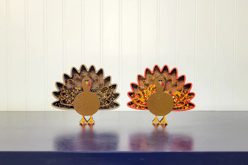 Thanksgiving Turkey Mini Sprinkle Shaker Sign