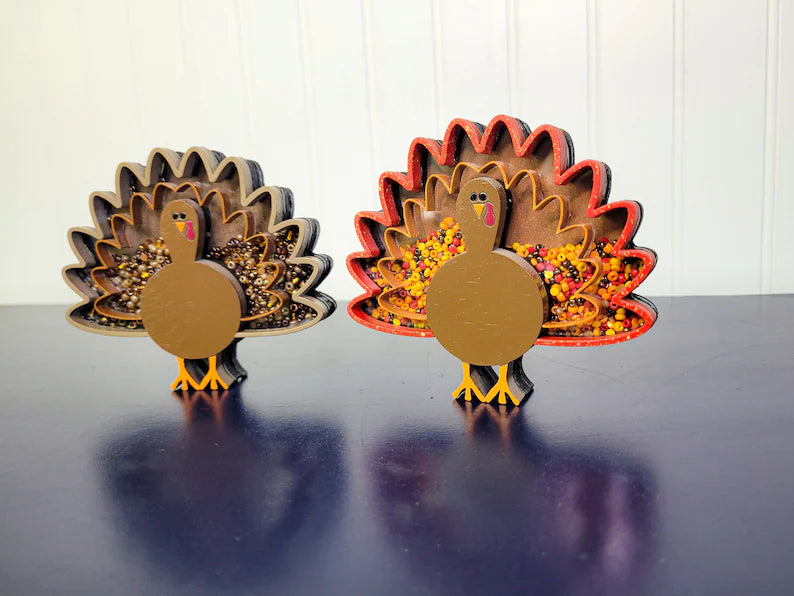 Thanksgiving Turkey Mini Sprinkle Shaker Sign