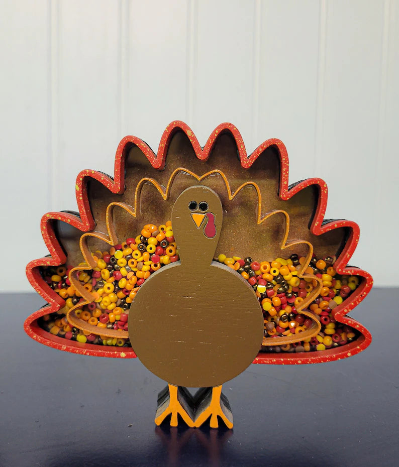Thanksgiving Turkey Mini Sprinkle Shaker Sign
