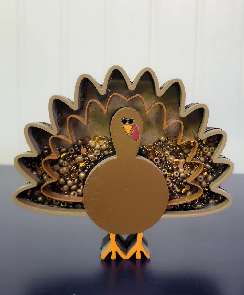 Thanksgiving Turkey Mini Sprinkle Shaker Sign