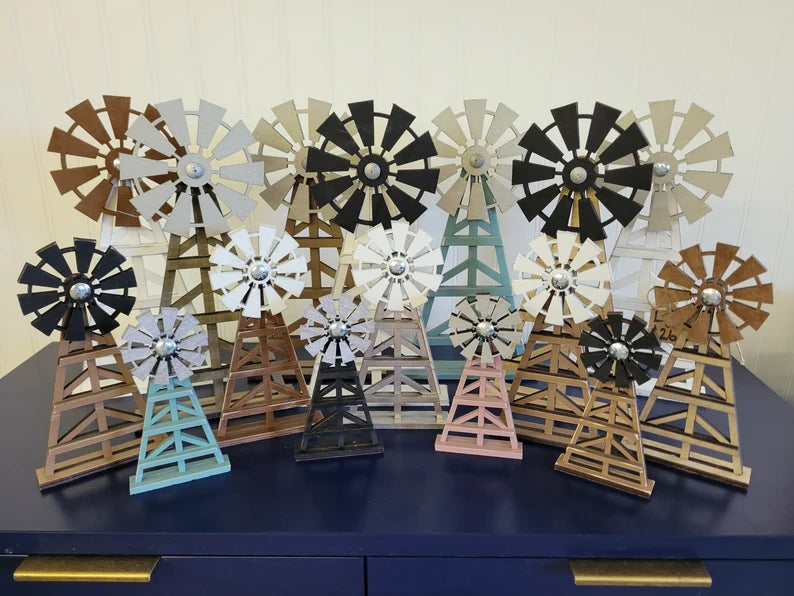 Spinning and Standing Windmill Signs