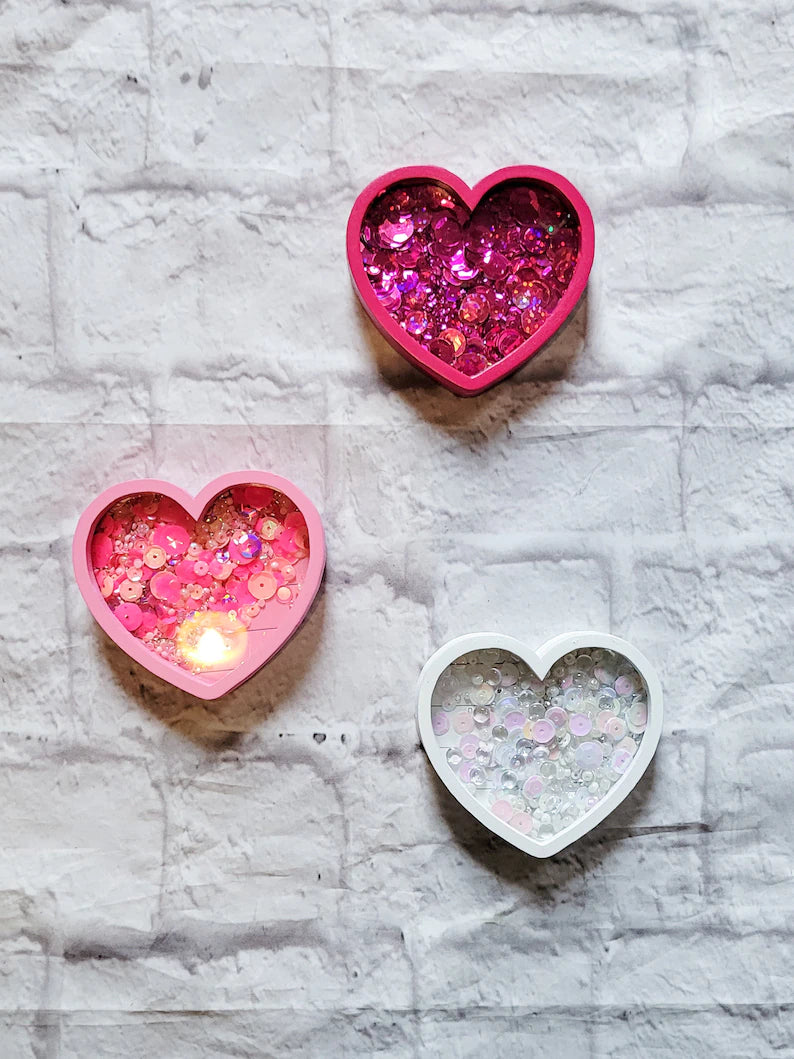 Heart Valentine's Day Mini Sprinkle Shaker Sign