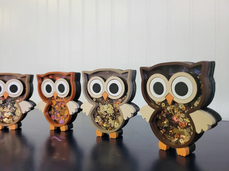 Owl Mini Sprinkle Shaker Sign